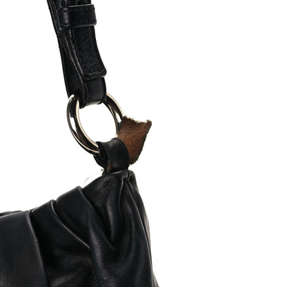 Prada Cervo Hobo Shoulder Bag Black 9 of 9