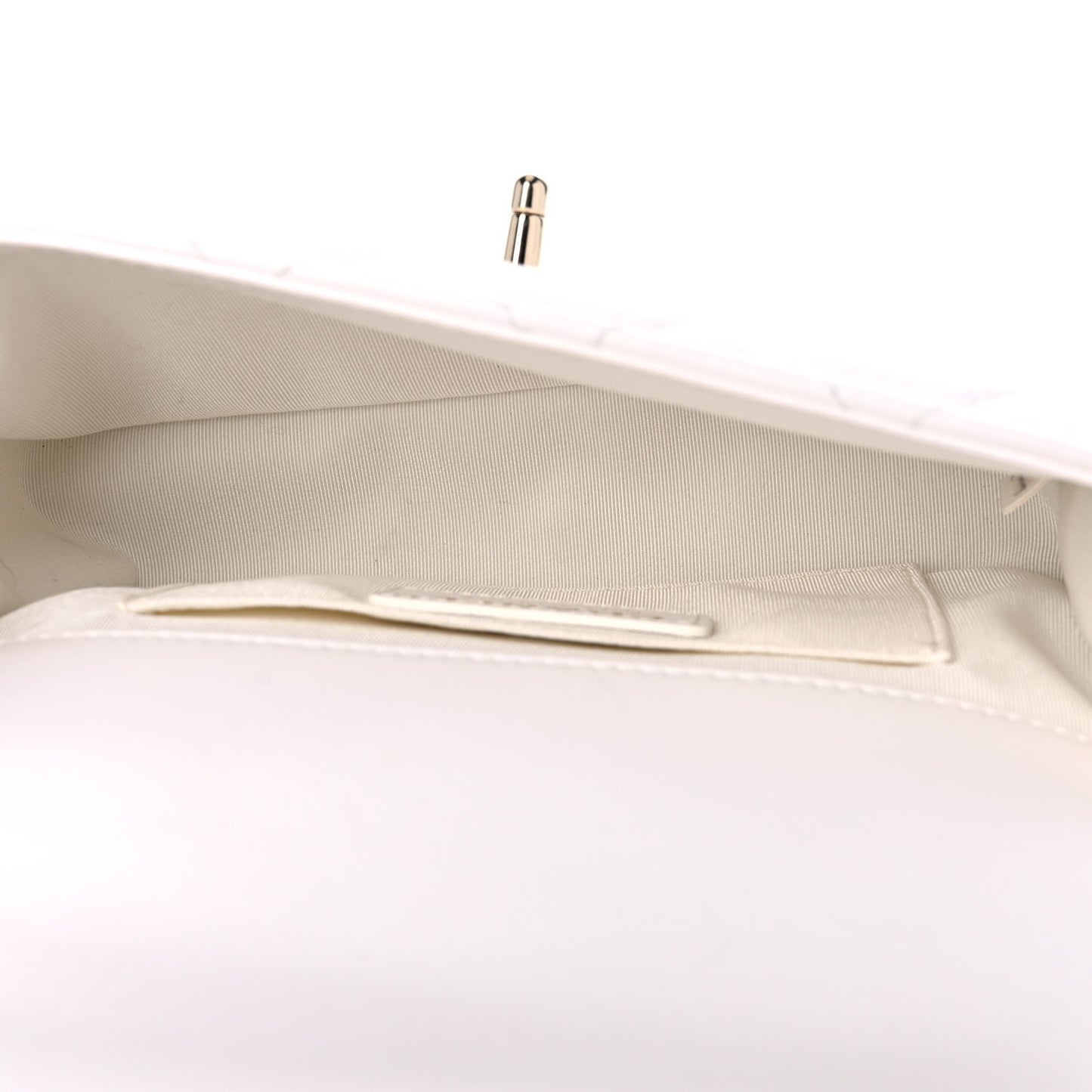 Lambskin Quilted Small My Precious Flap White