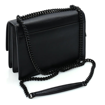 Saint Laurent Calfskin Medium Monogram Monochrome Sunset Black 2 of 8