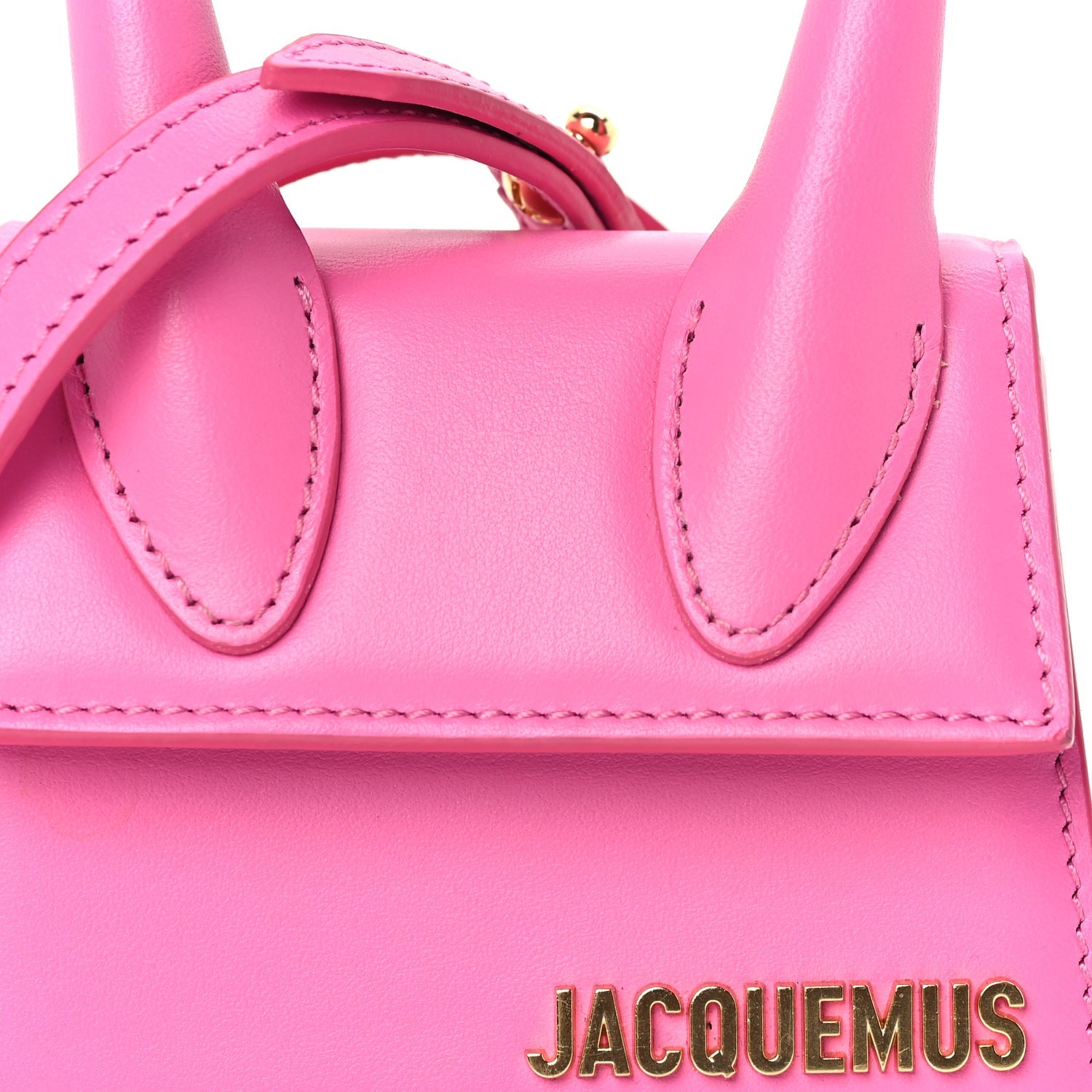Jacquemus Smooth Calfskin Mini Le Chiquito Neon Pink 6 of 8