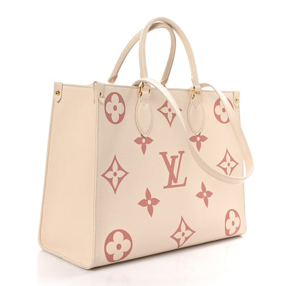 Louis Vuitton Empreinte Monogram Giant Onthego MM Creme Rose Trianon 3 of 8