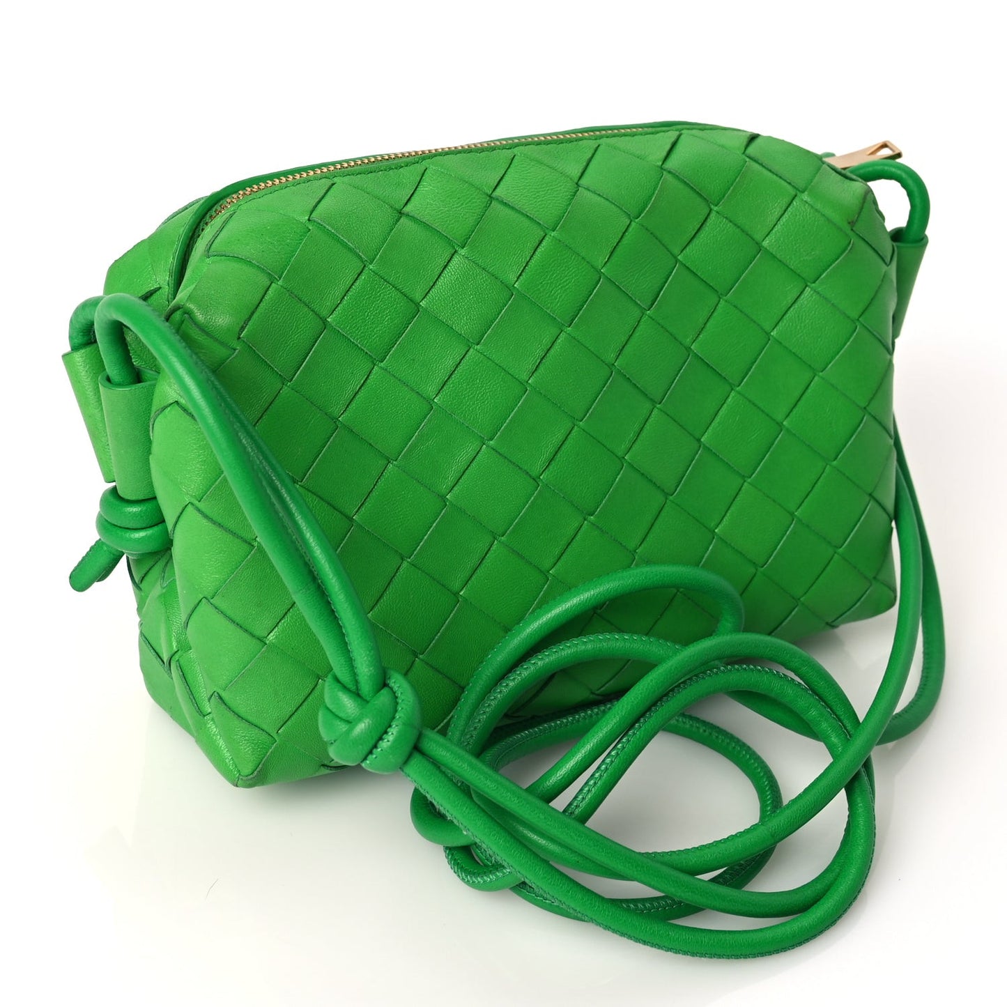 Nappa Intrecciato Mini Loop Camera Bag Parakeet