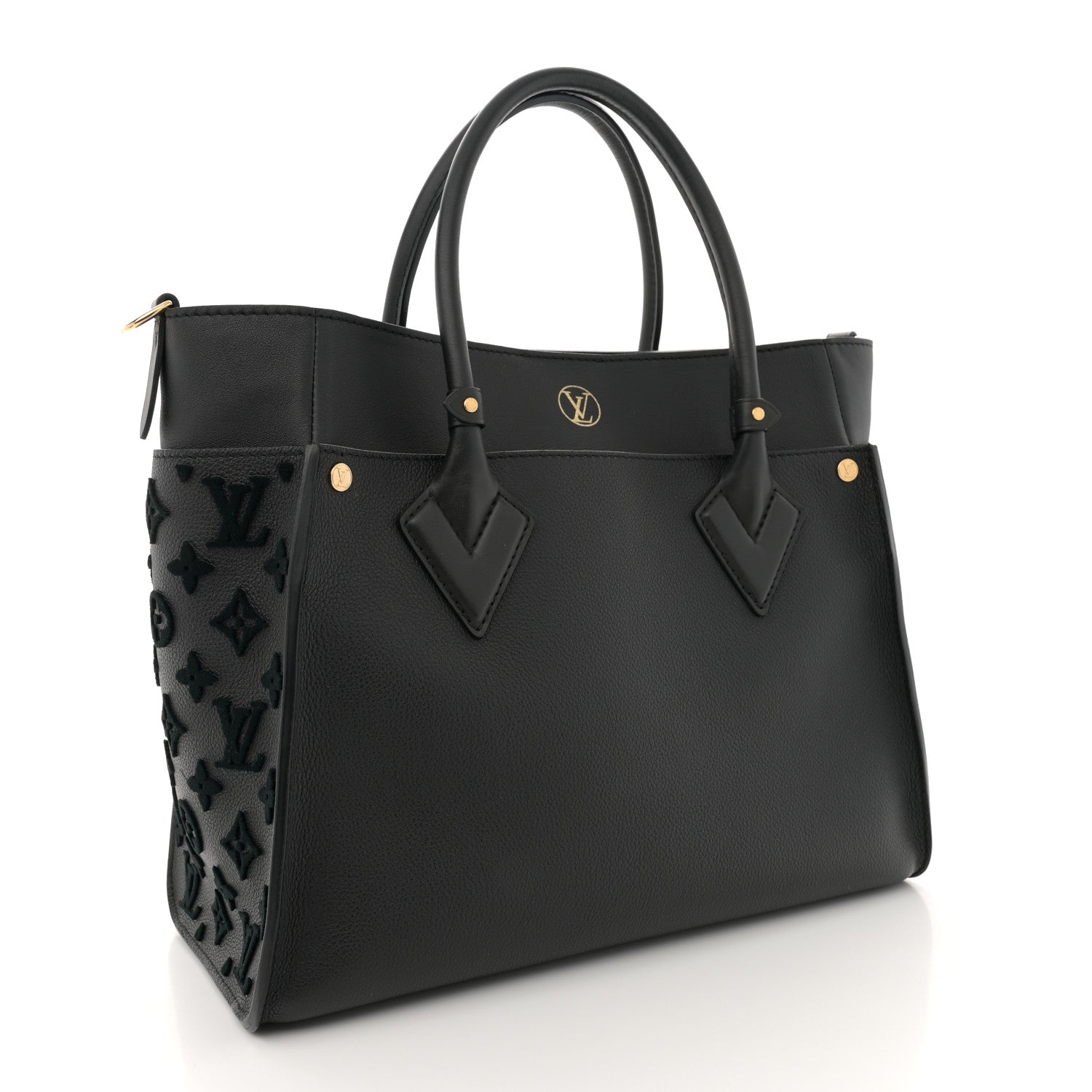 Louis Vuitton Calfskin Monogram Tufting On My Side Black 3 of 11