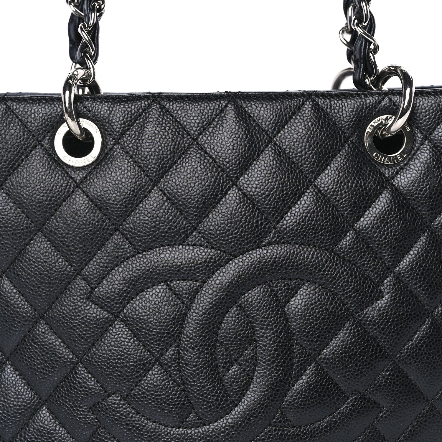 Chanel Caviar Quilted Grand Shopping Tote GST  Black 7 of 7