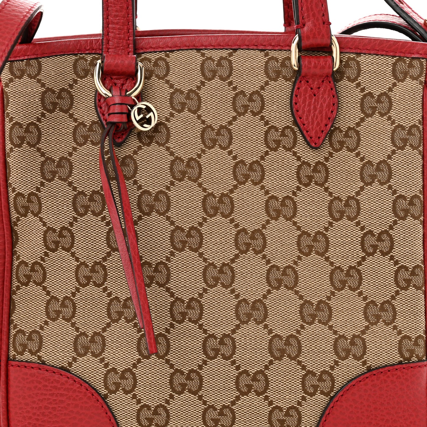 Monogram Small Bree Tote Red