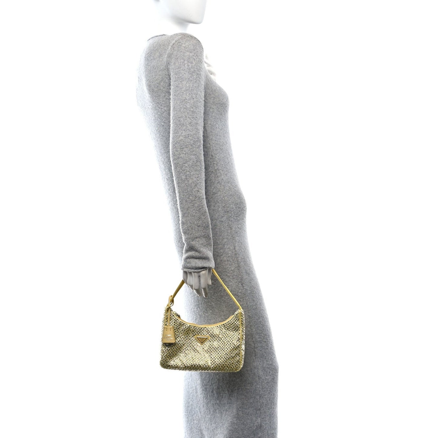 Satin Crystal Mini Re-Edition 2000 Bag Ananas