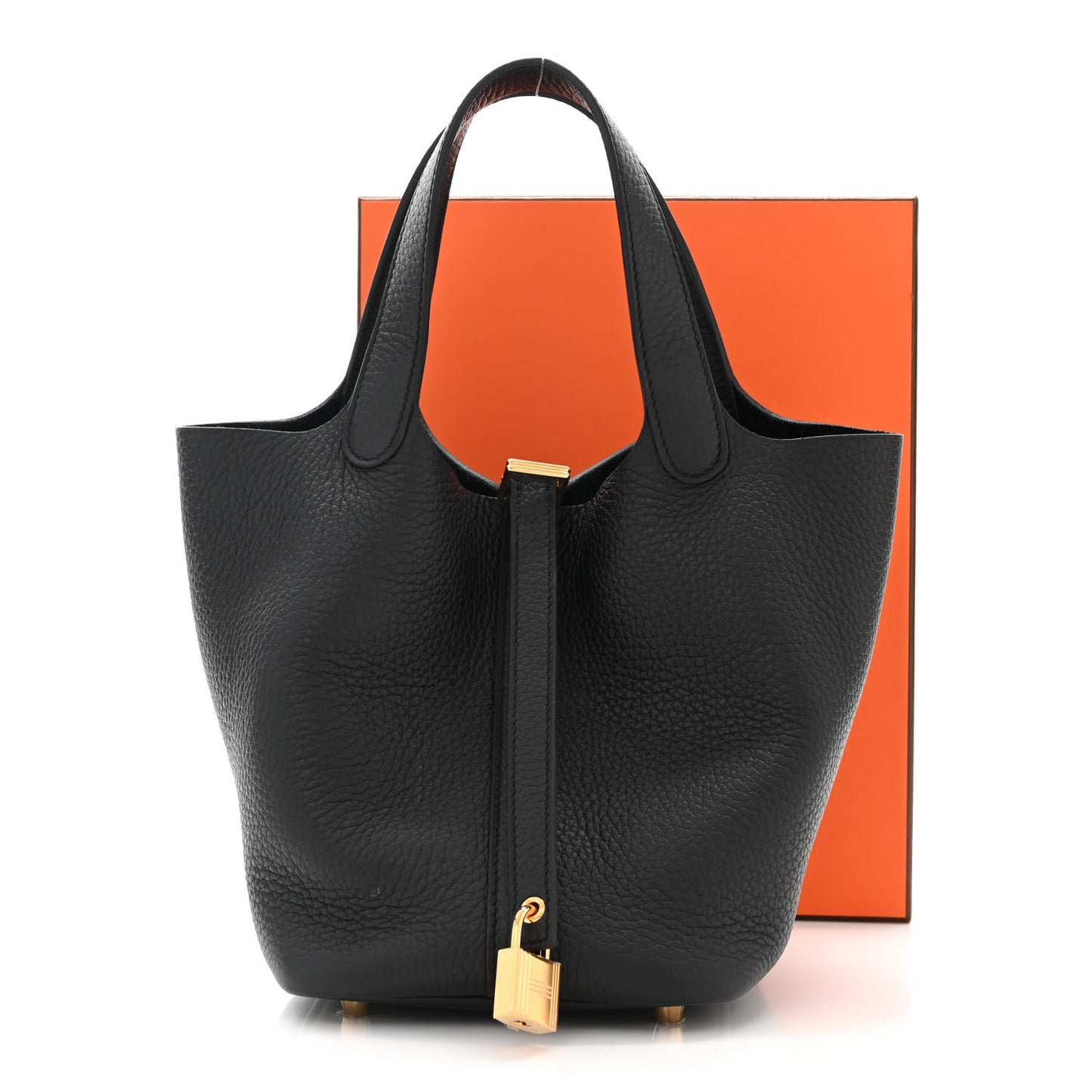 Taurillon Clemence Picotin Lock 18 PM Black