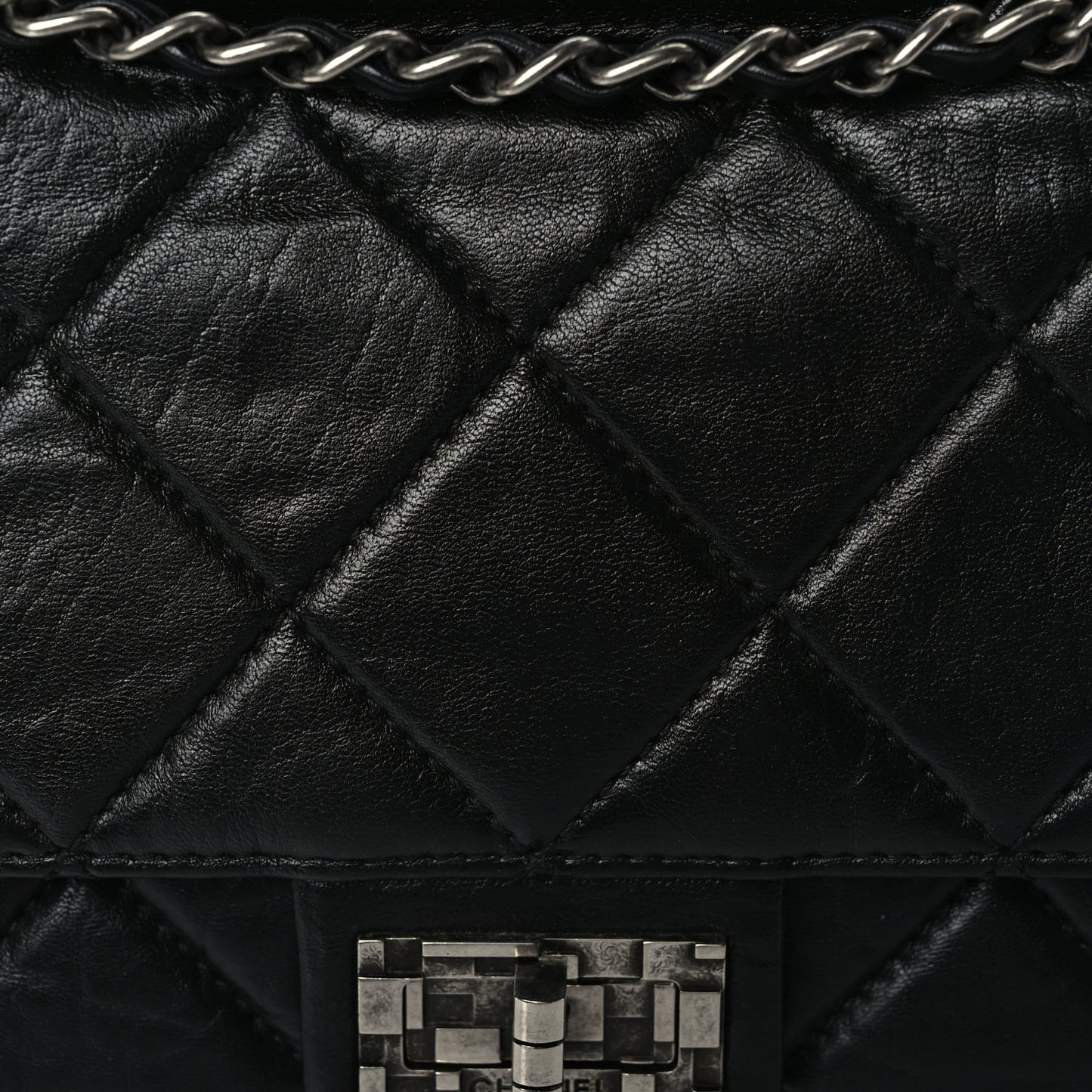 Washed Lambskin Jumbo Take Away Flap Black