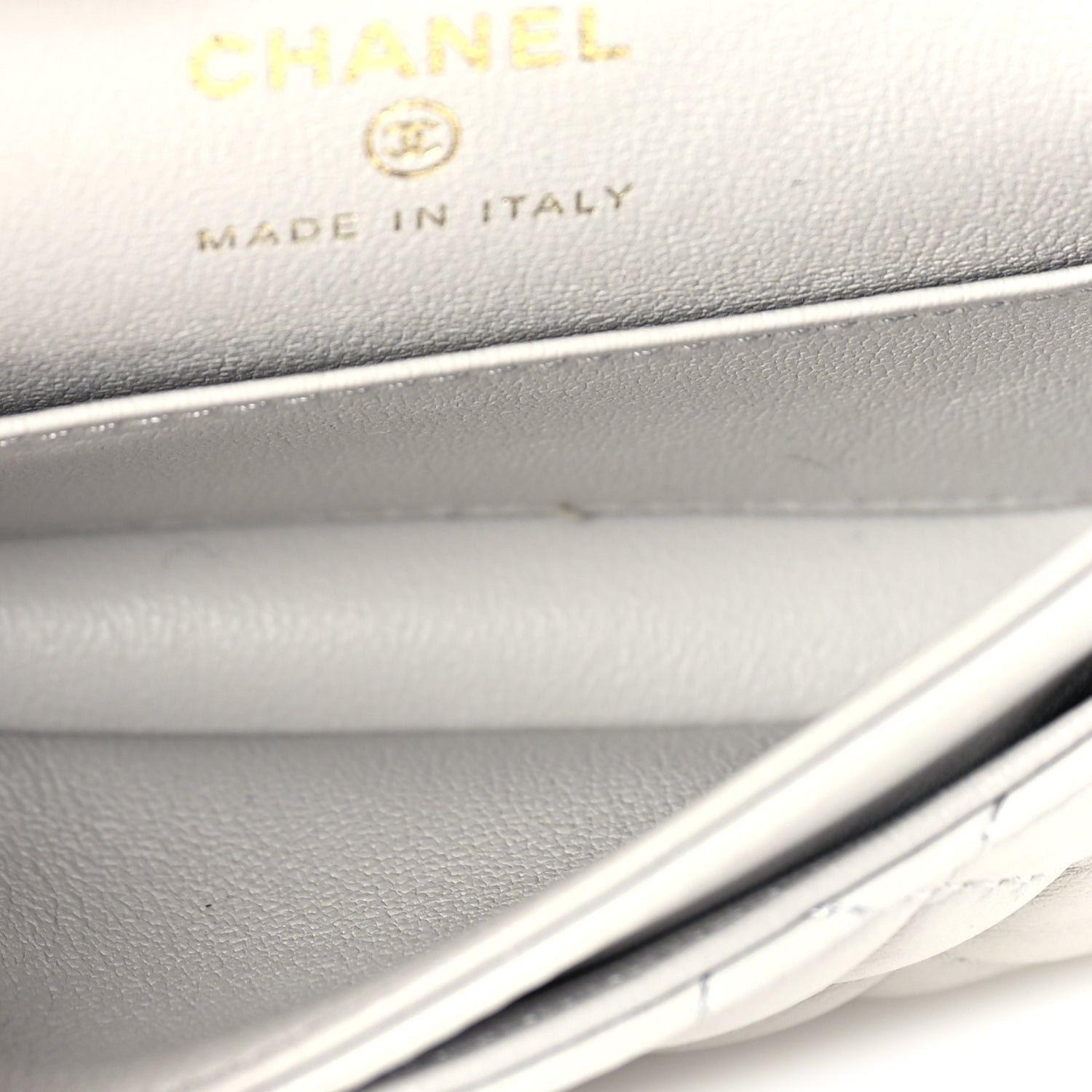 Chanel Lambskin Quilted Mini Flap Bag Charm With Hook  Grey 5 of 9