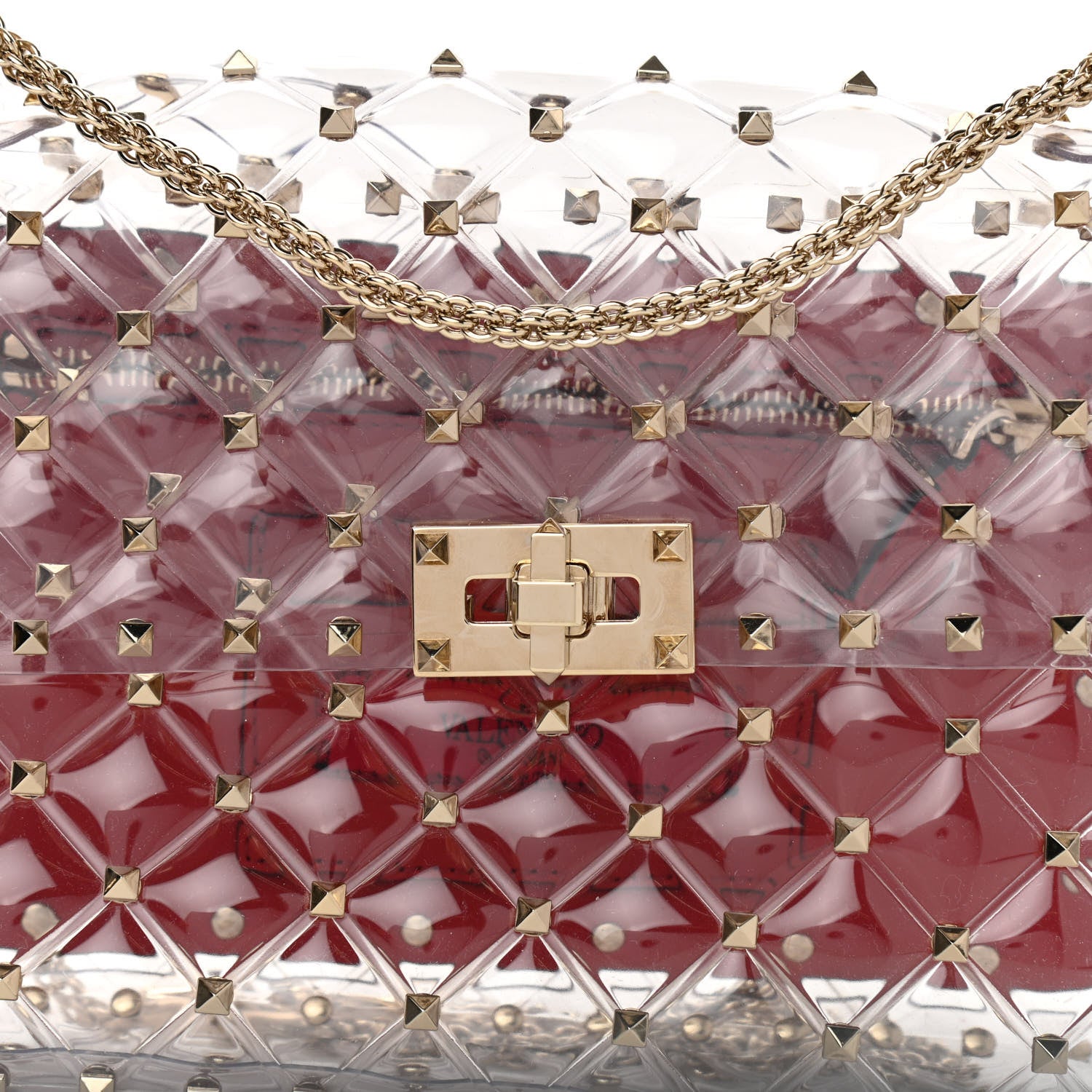 Valentino Garavani PVC Medium Rockstud Spike Shoulder Bag 7 of 9