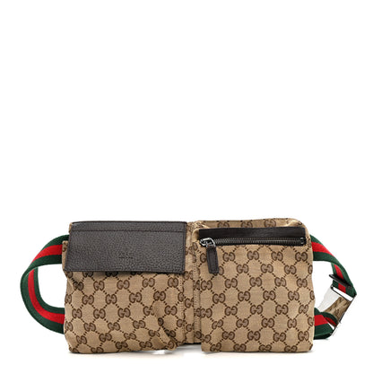 Gucci Monogram Web Belt Bag Dark Brown 1 of 11