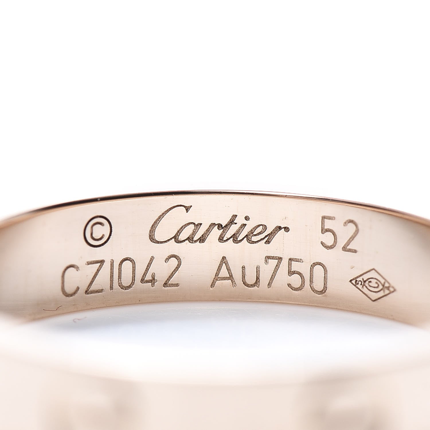 Cartier 18K Pink Gold 3.5mm LOVE Wedding Band Ring 52 6 4 of 4