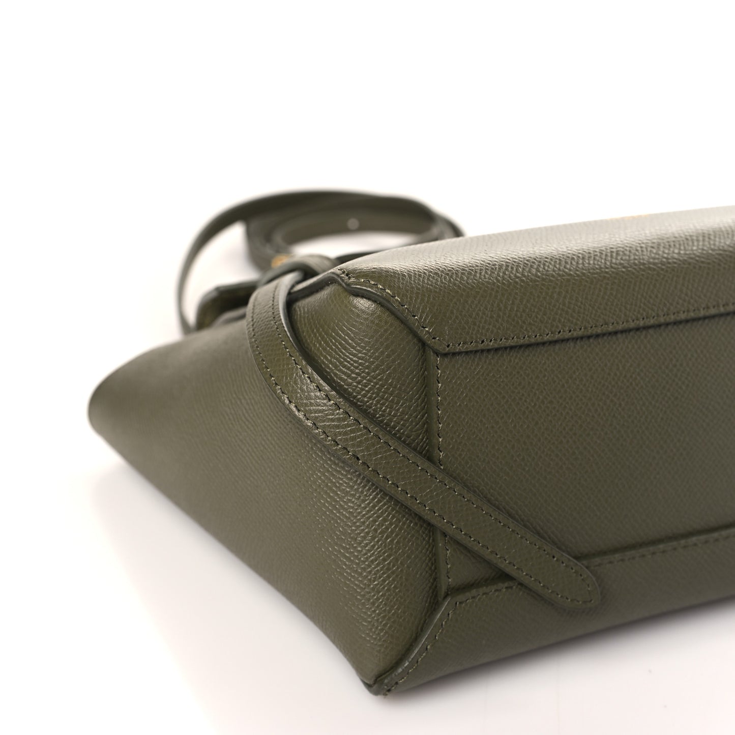 Grained Calfskin Nano Belt Bag Army Green