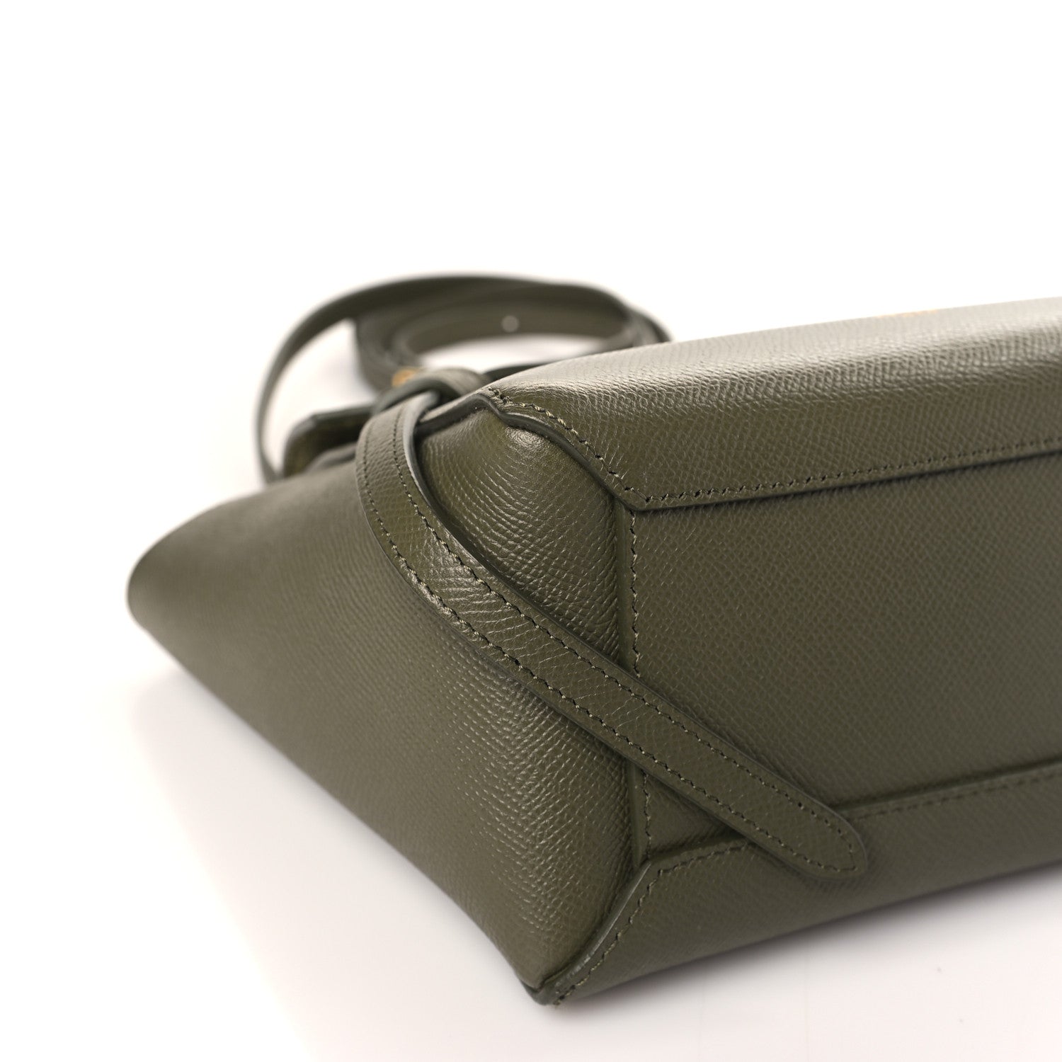 Celine Grained Calfskin Nano Belt Bag Army Green 8 of 9