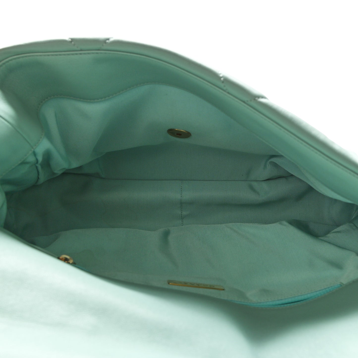 Goatskin Quilted Maxi Chanel 19 Flap Light Blue