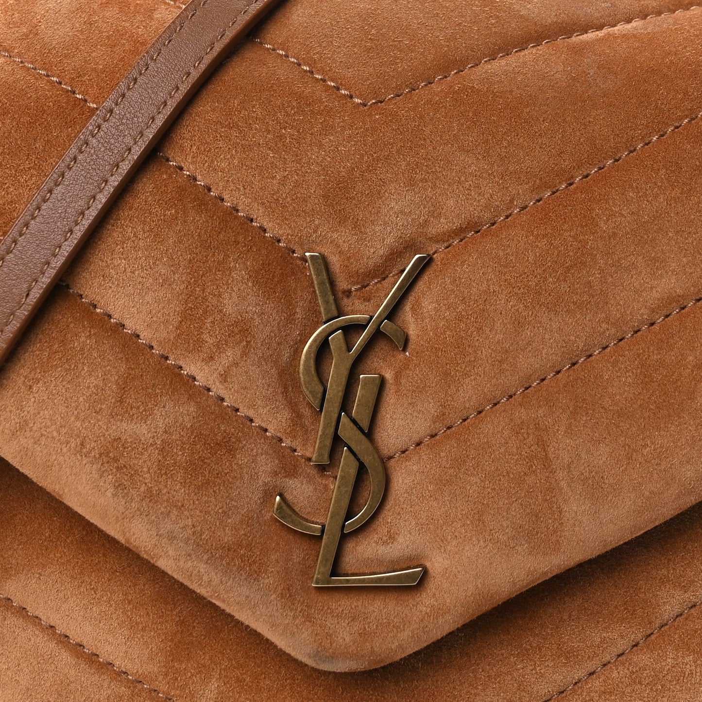 Suede Toy Loulou Shoulder Bag Cinnamon