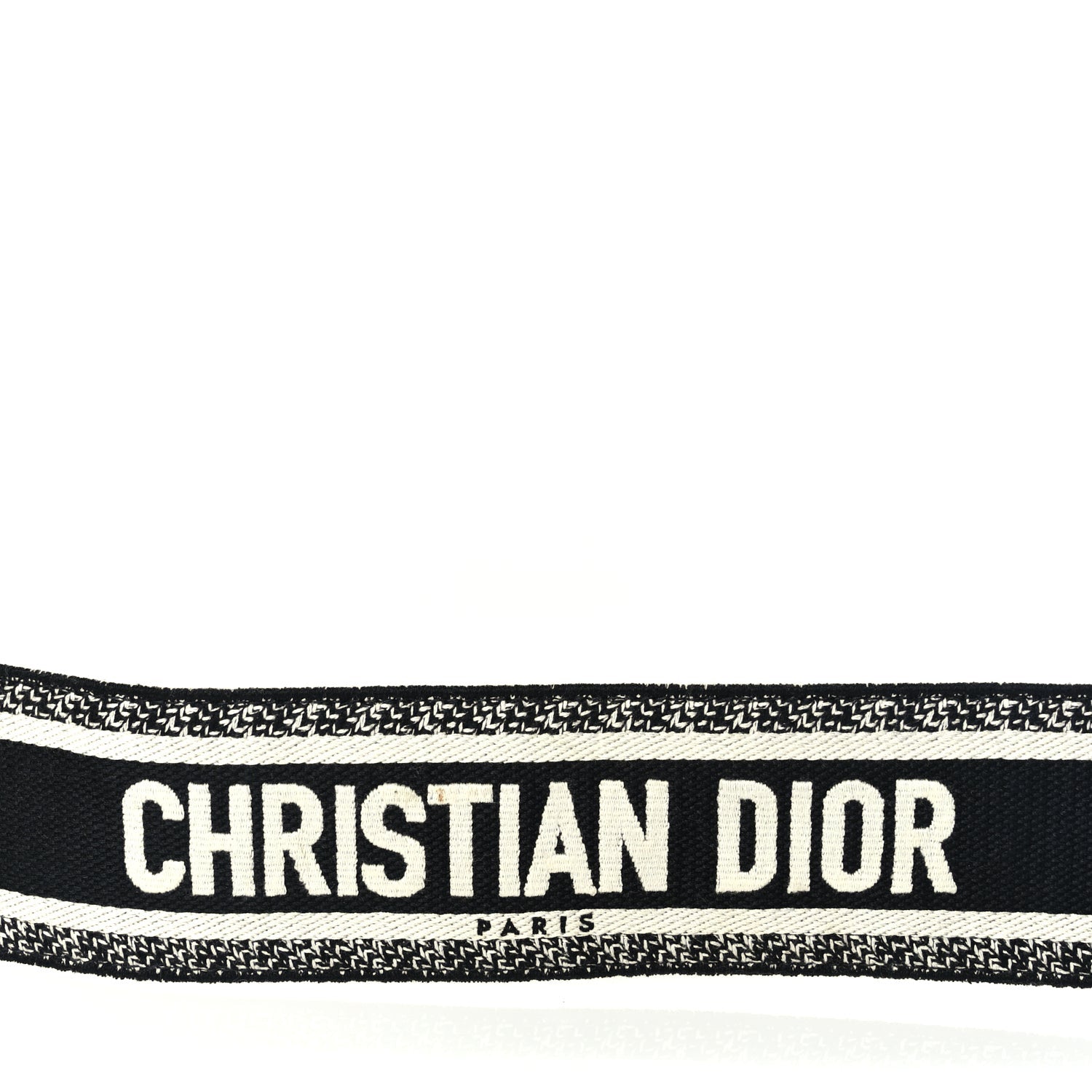 Christian Dior Canvas Embroidered Shoulder Strap Black Ultramatte 4 of 6