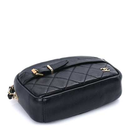 Chanel Lambskin Quilted Small Buckle Camera Case Bag  Black 3 of 7