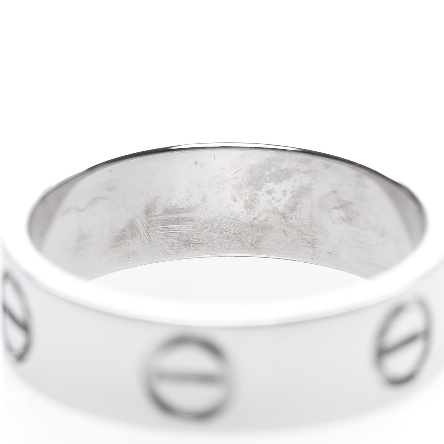 18K White Gold 5.5mm LOVE Ring 52 6