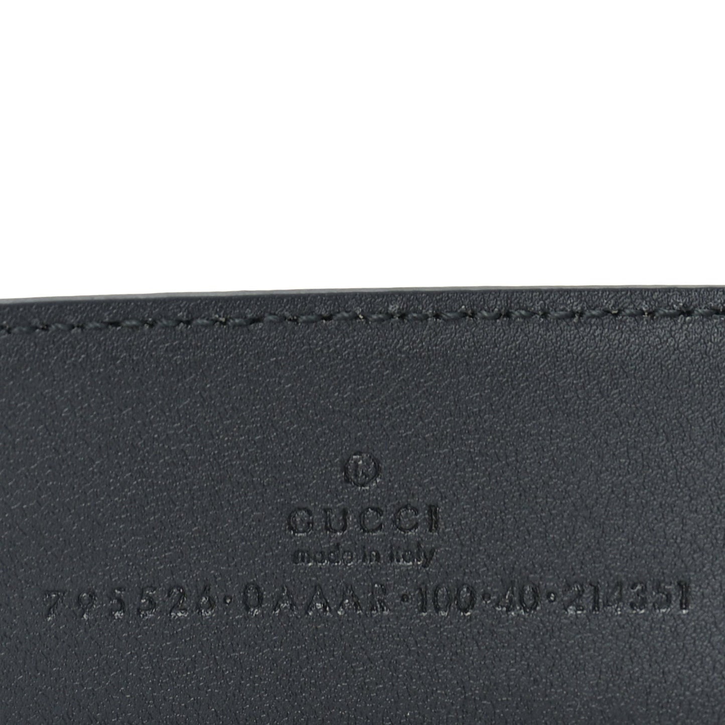 Plutone Calfskin Geometric Double G 40mm Belt 100 40  Black