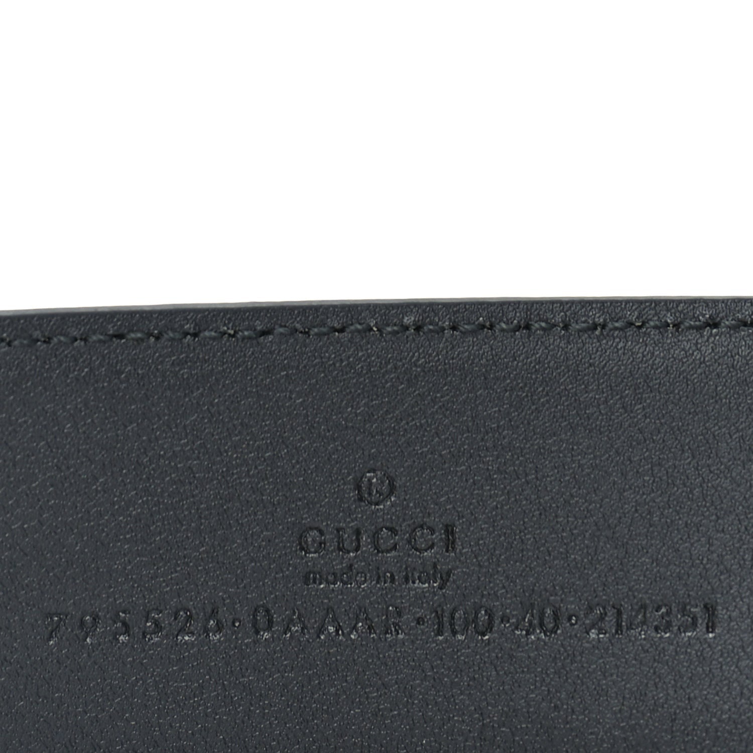 Gucci Plutone Calfskin Geometric Double G 40mm Belt 100 40  Black 5 of 5