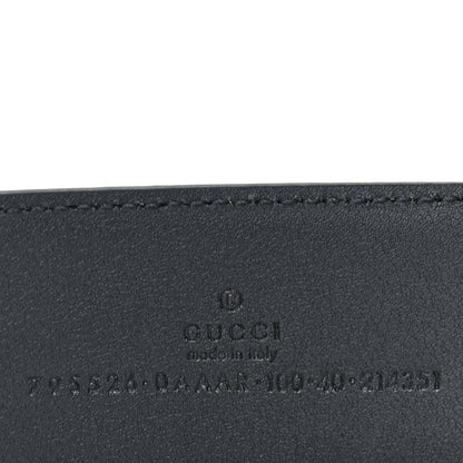 Gucci Plutone Calfskin Geometric Double G 40mm Belt 100 40  Black 5 of 5