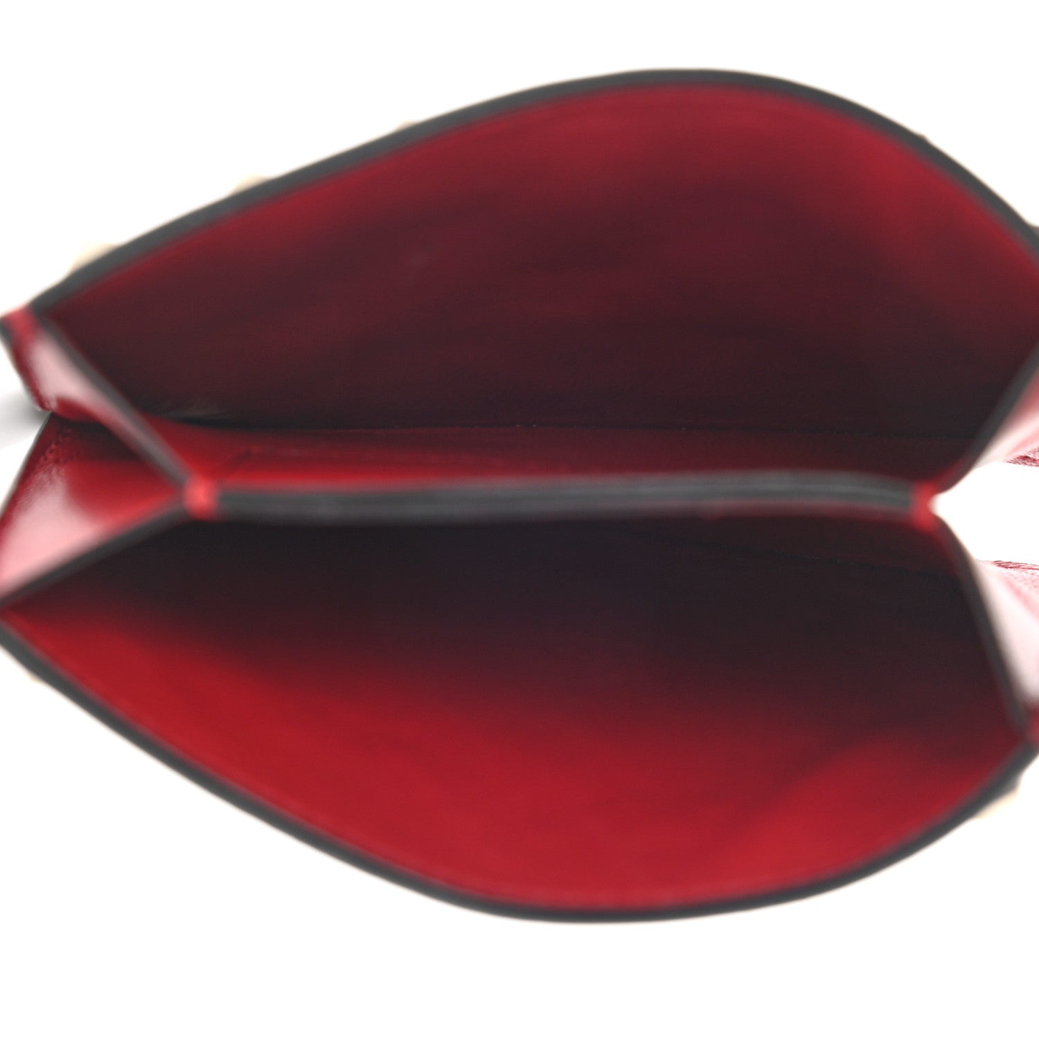 Valentino Garavani Lambskin Rockstud Spike Card Holder Red 5 of 7