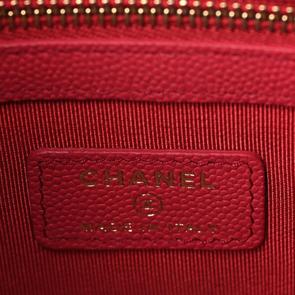 Chanel Caviar Quilted Medium Cosmetic Case Dark Pink 6 of 10