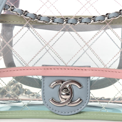 Chanel Lambskin PVC Quilted Mini Coco Splash Flap Blue Green 8 of 10