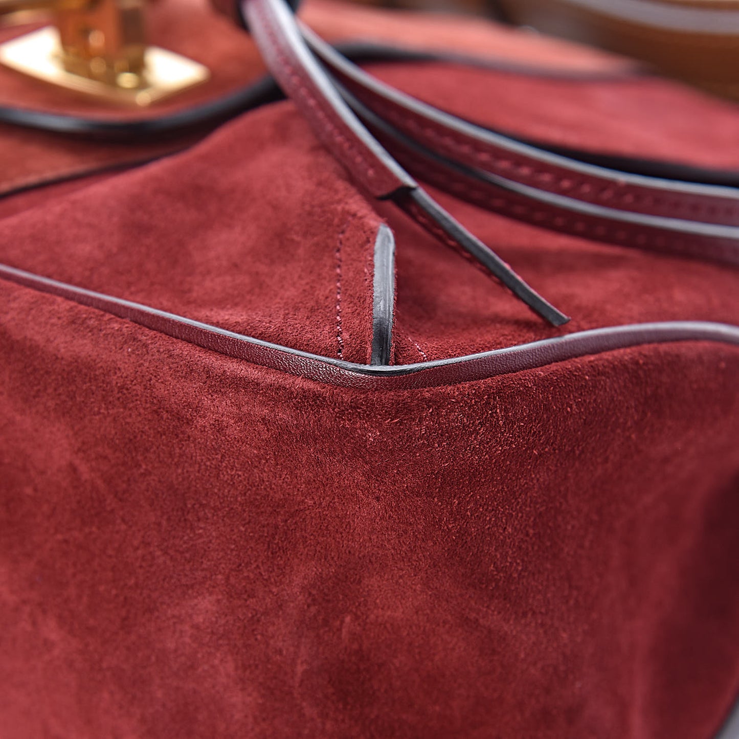 Suede Small Lexa Shoulder Bag Sienna Red