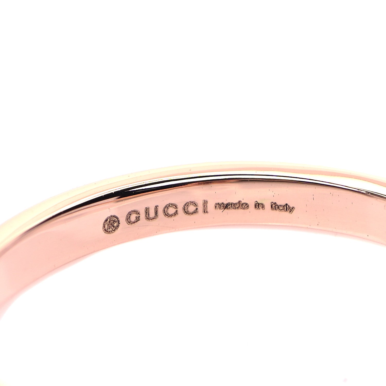 Gucci 18K Rose Gold GG Running Stacking Ring 52 6 5 of 5