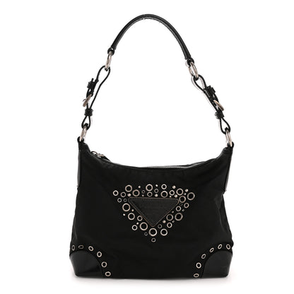 Prada Nylon Vela Grommet Tote Black 1 of 12