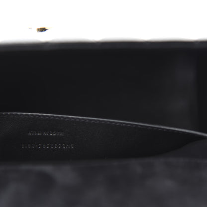 Saint Laurent Patent Matelasse Monogram Large Vicky Chain Bag Black 9 of 10