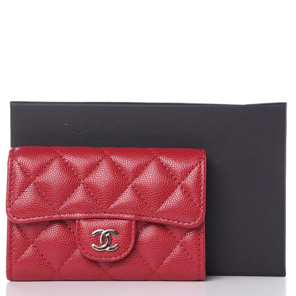 Chanel Caviar Quilted Flap Card Holder Pink 9 of 9