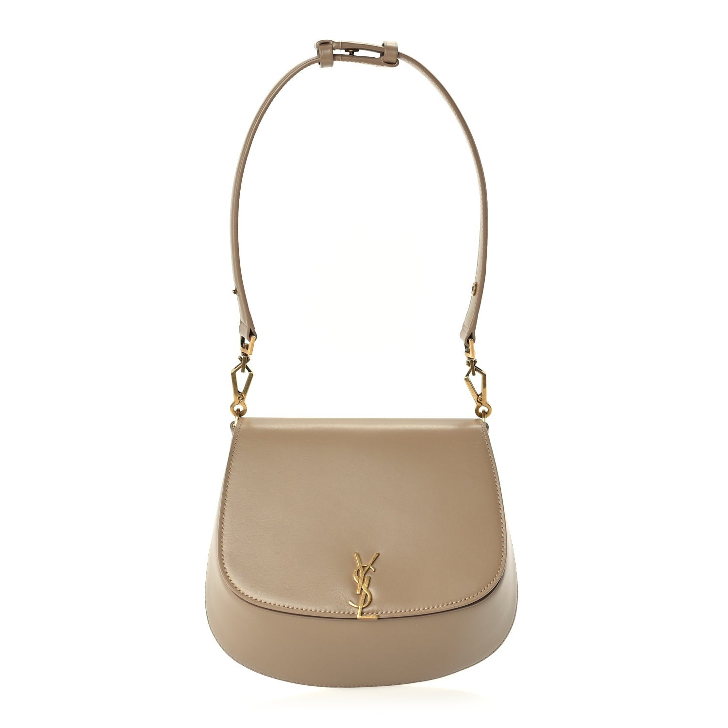 Saint Laurent Box Calfskin Voltaire Top Handle Bag Dark Toffee 1 of 8