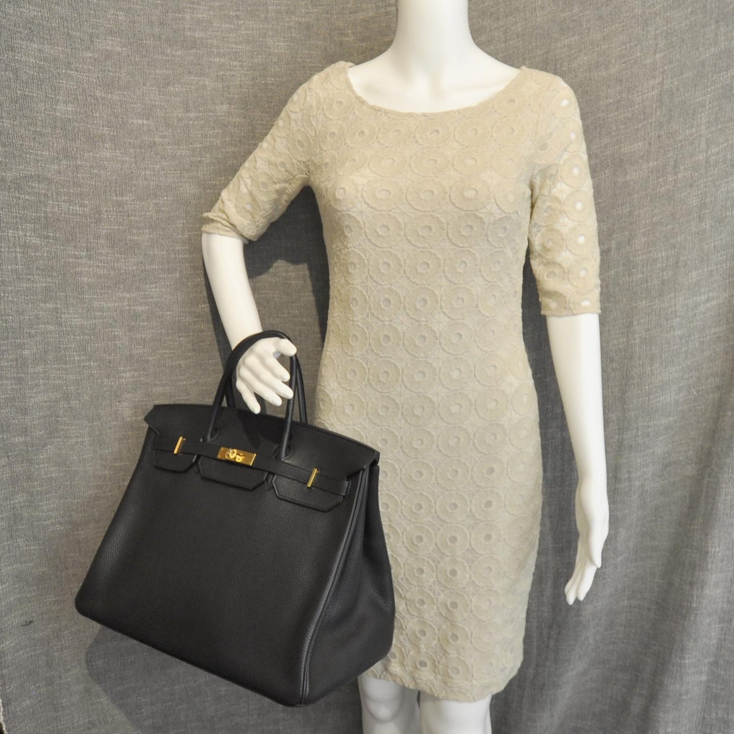 Taurillon Clemence Birkin 40 Black