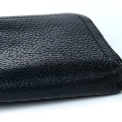 Prada Vitello Daino Zip Around Wallet Nero Black 7 of 13