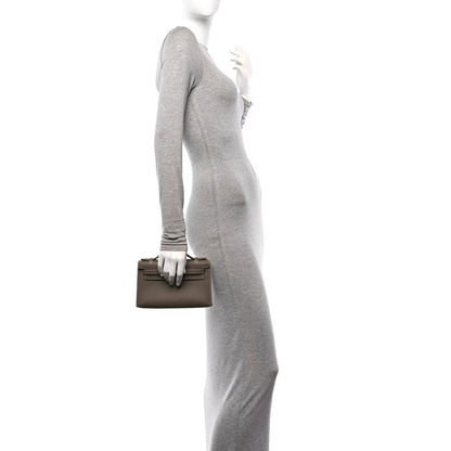 Hermes Swift Kelly Pochette Clutch Etoupe 2 of 10