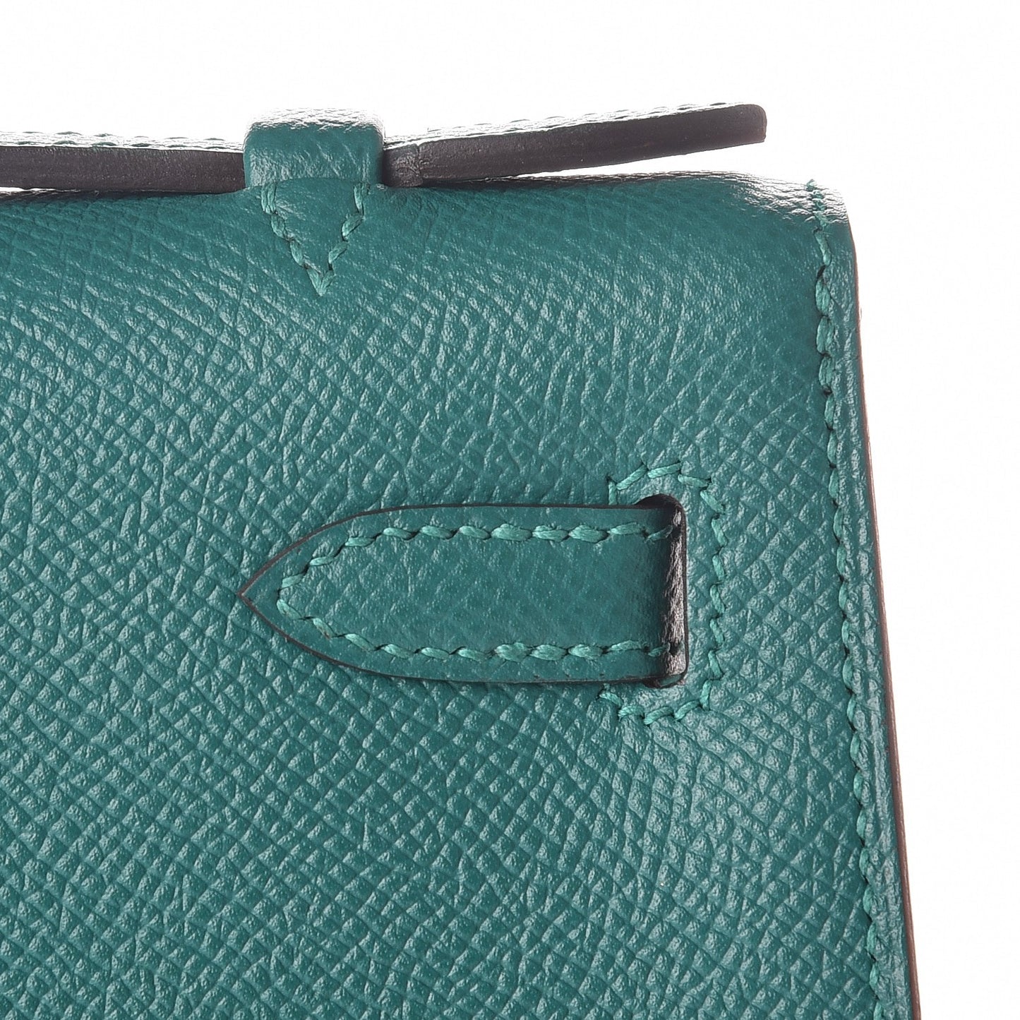 Epsom Kelly Pochette Clutch Malachite