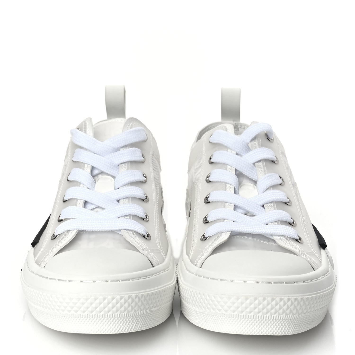 Christian Dior Technical Canvas Oblique Oblique Mens B23 Low Top Sneakers 40 White 3 of 9