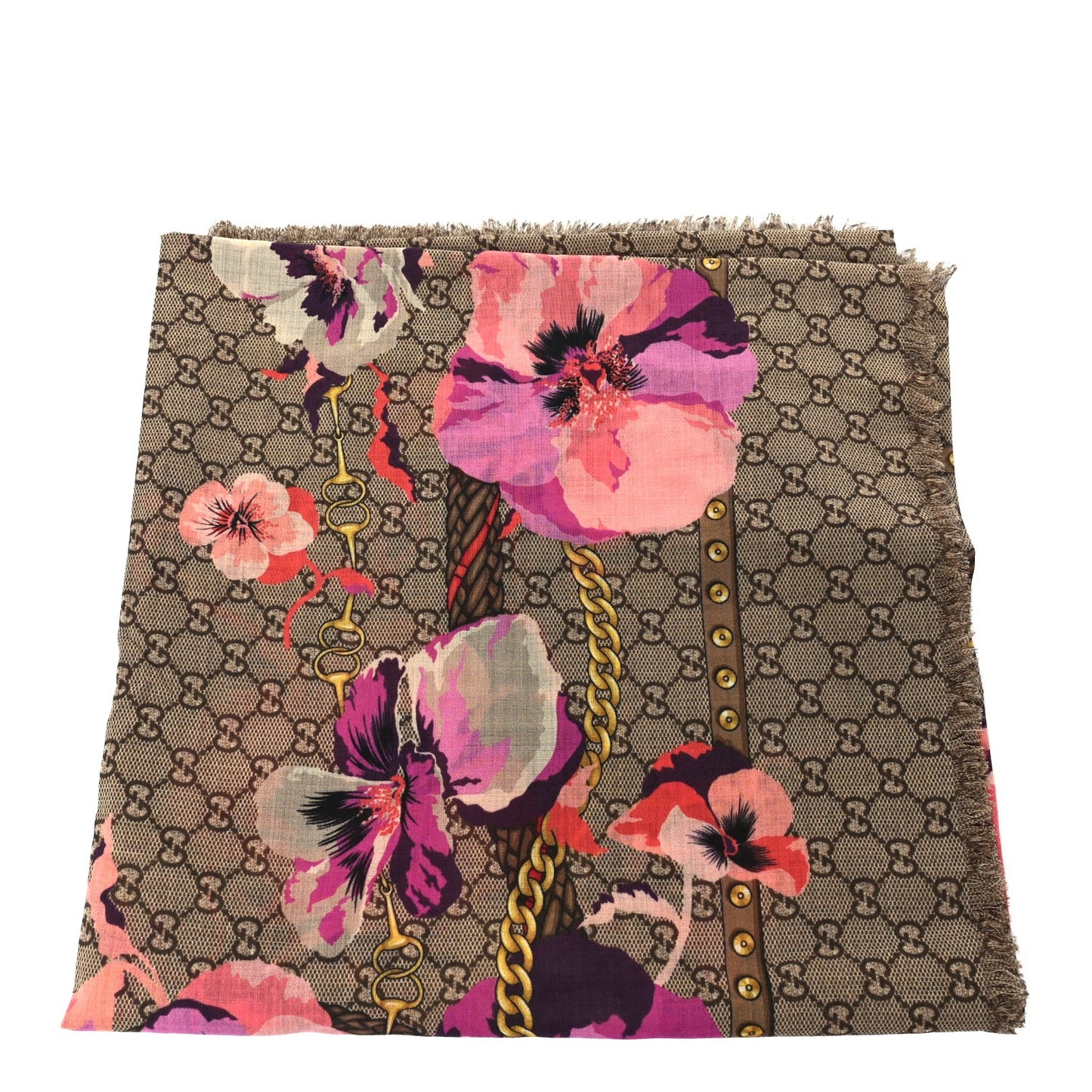 SL Big Panshie GG Wool Shawl Roseate Beige