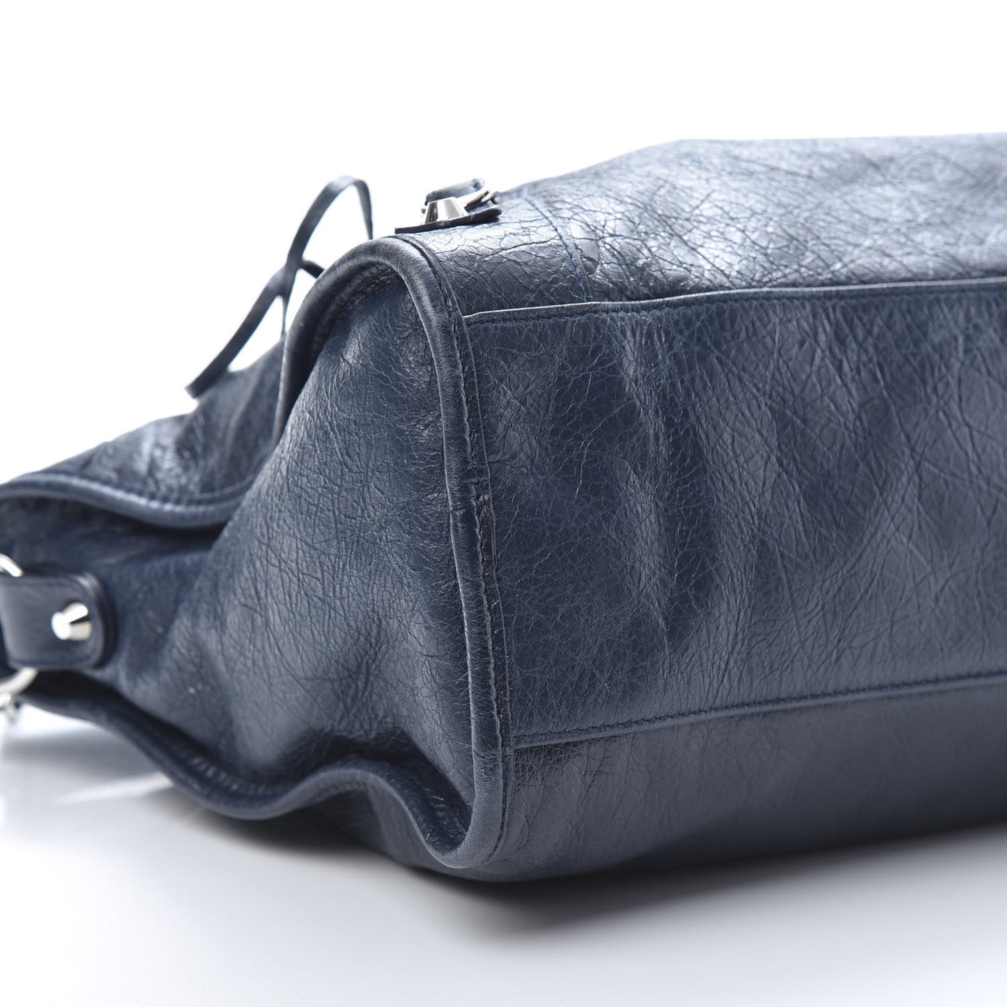 Agneau Classic Silver Hardware City Blue Obscur