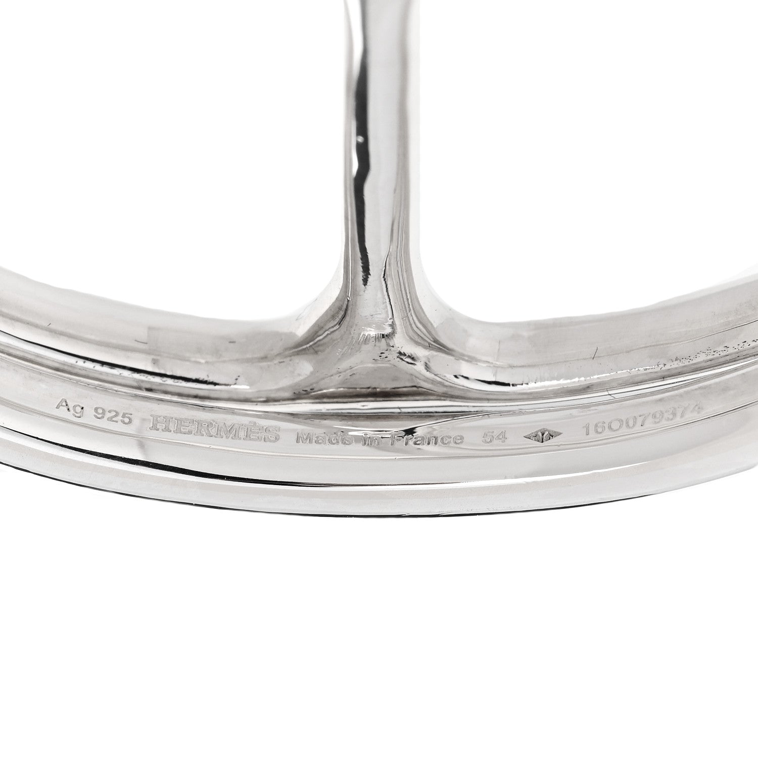 Hermes Sterling Silver Chaine D'Ancre Punk Double Ring 53 6.25 4 of 5