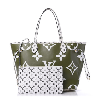 Louis Vuitton Monogram Giant Neverfull MM Kaki 1 of 12