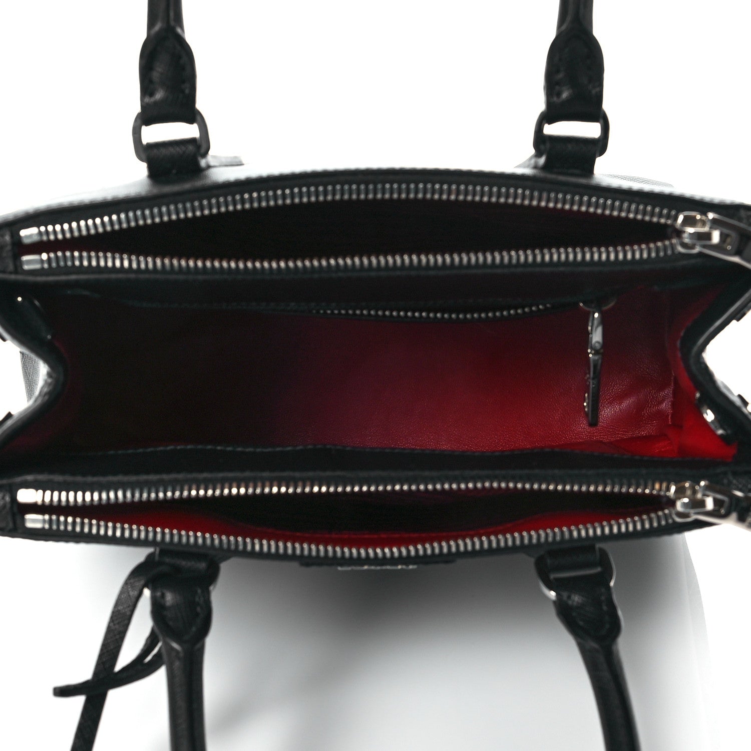 Prada Saffiano Small Galleria Double Zip Tote Black 5 of 10