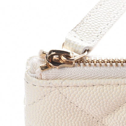 Chanel Caviar Quilted Small Cosmetic Case White 8 of 12