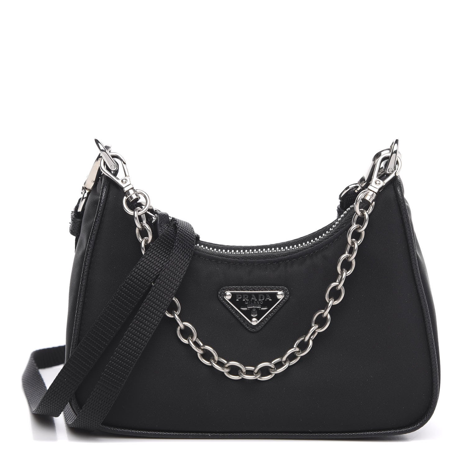 Prada Tessuto Nylon Mini Re-Edition 2000 Shoulder Bag Black 1 of 9