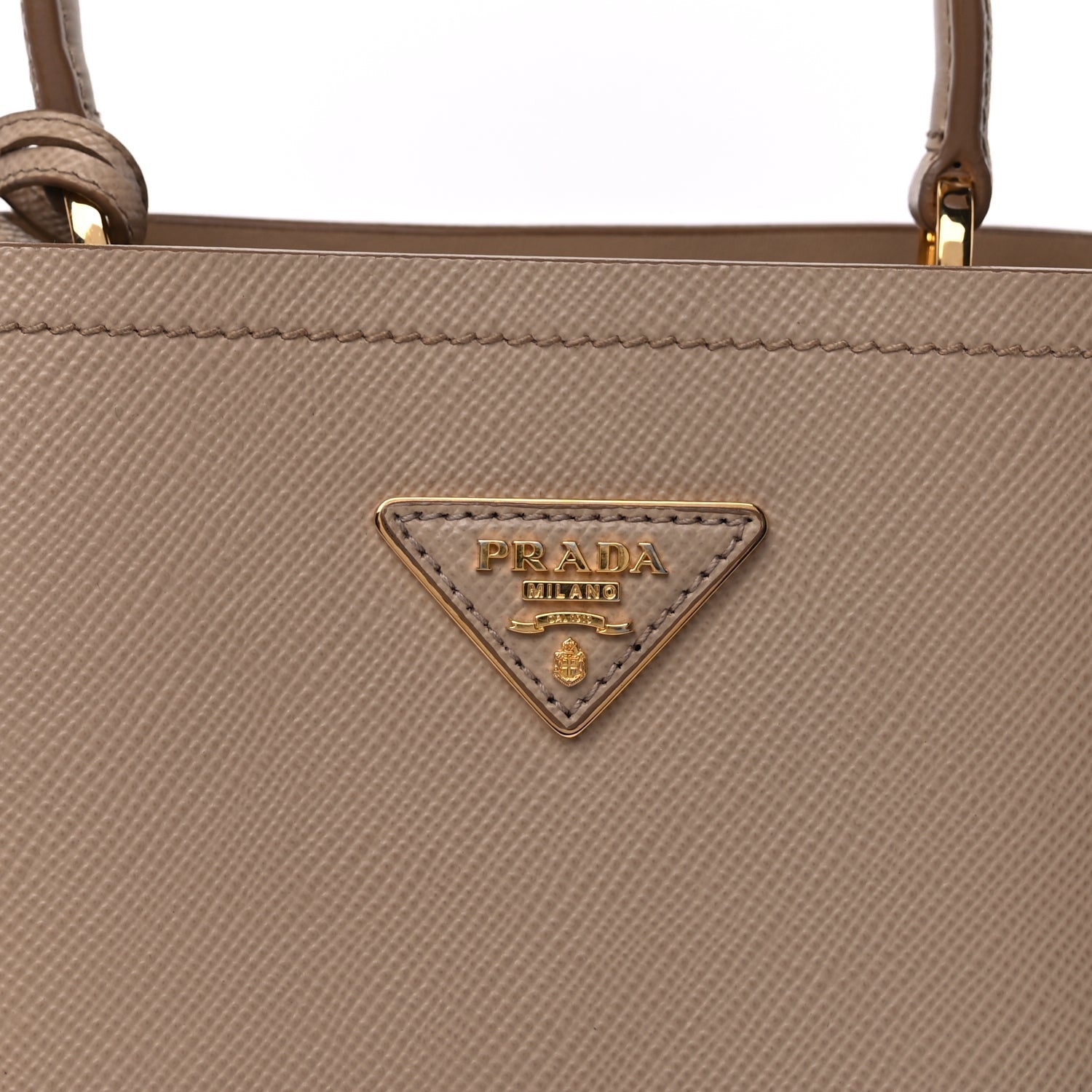 Prada Saffiano Cuir Calfskin Small Panier Bucket Bag Cipria 6 of 8
