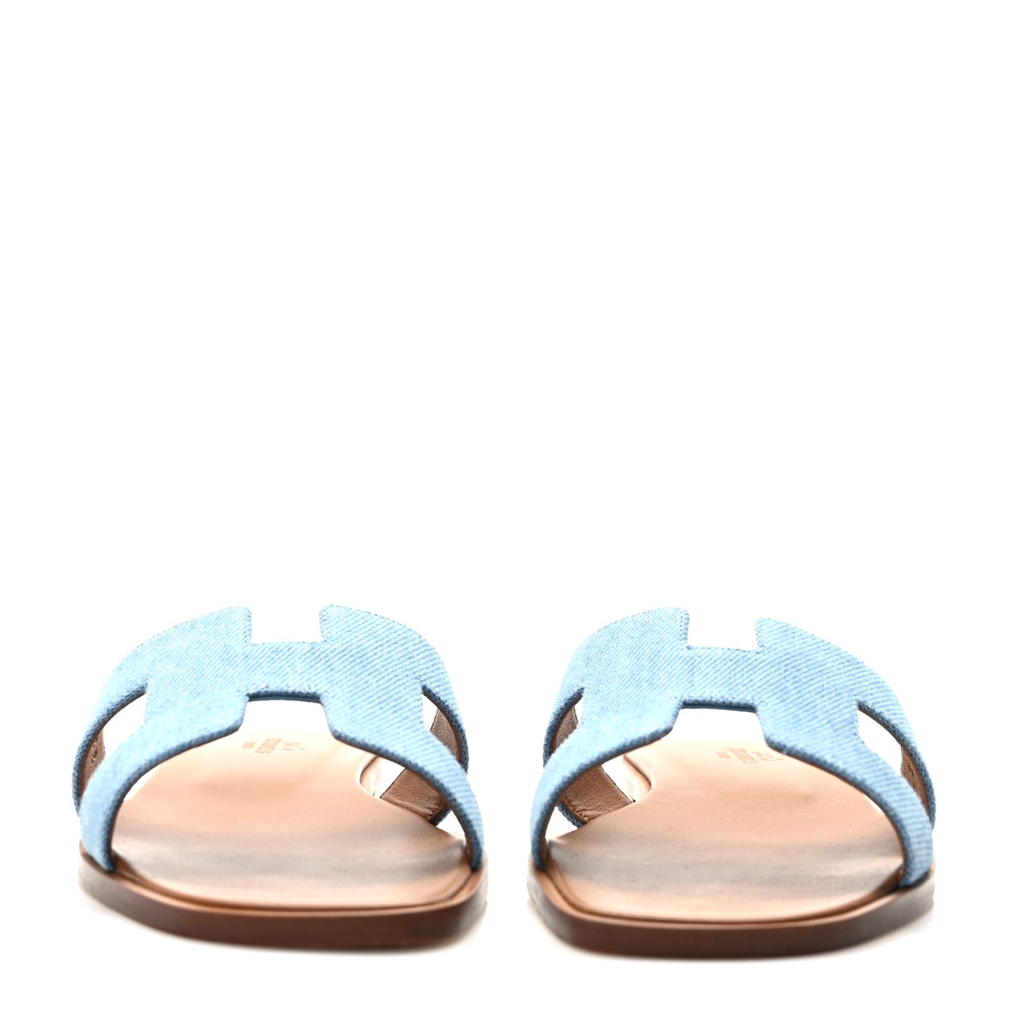 Denim Canvas Oran Sandals 37 Bleu Clair