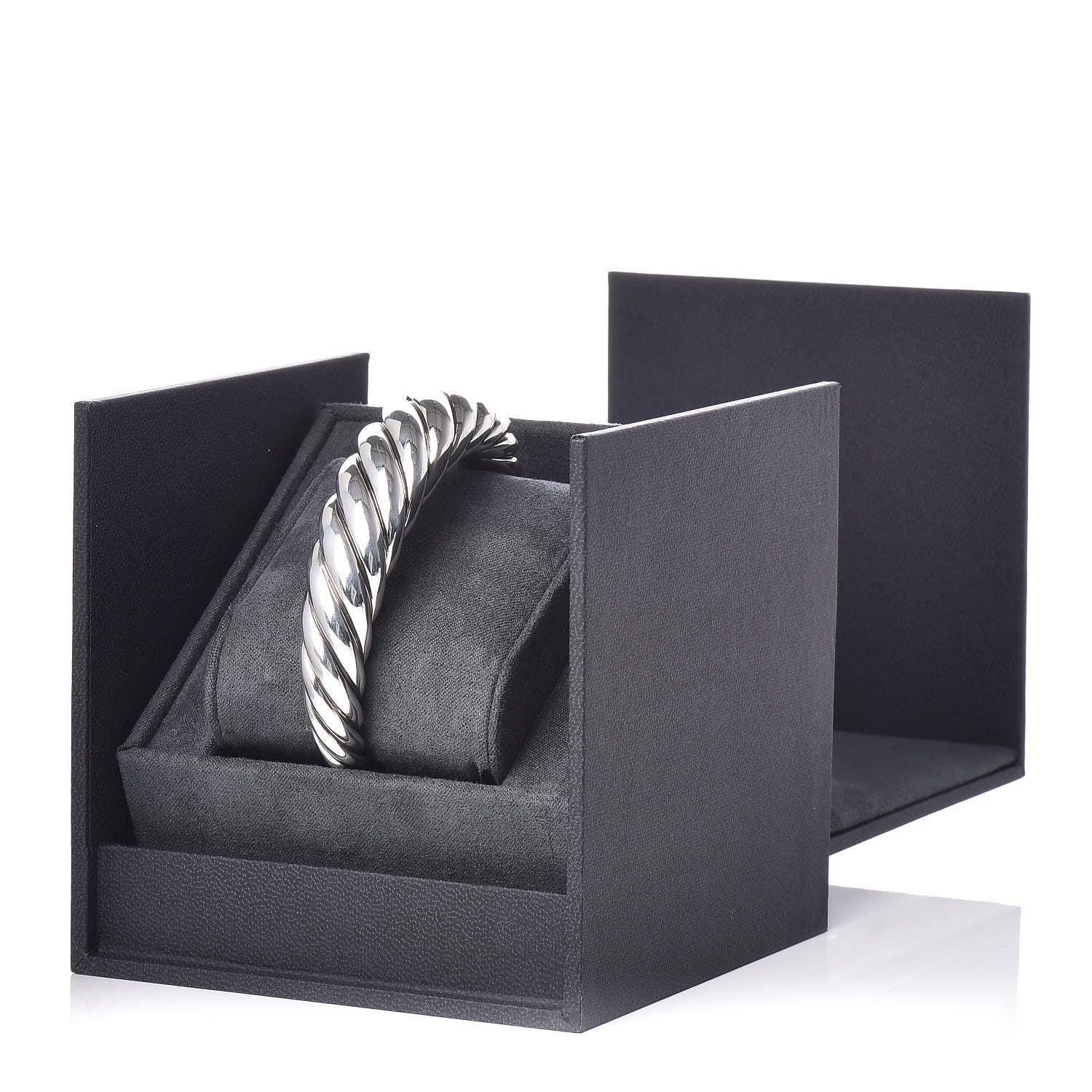 David Yurman Sterling Silver 17mm Pure Form Cable Bracelet 5 of 5